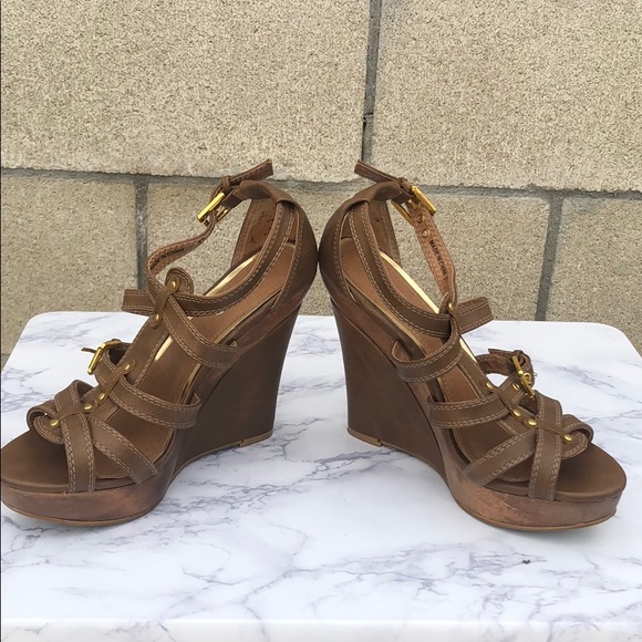 Brown leather Wedges - Picture 2 of 4